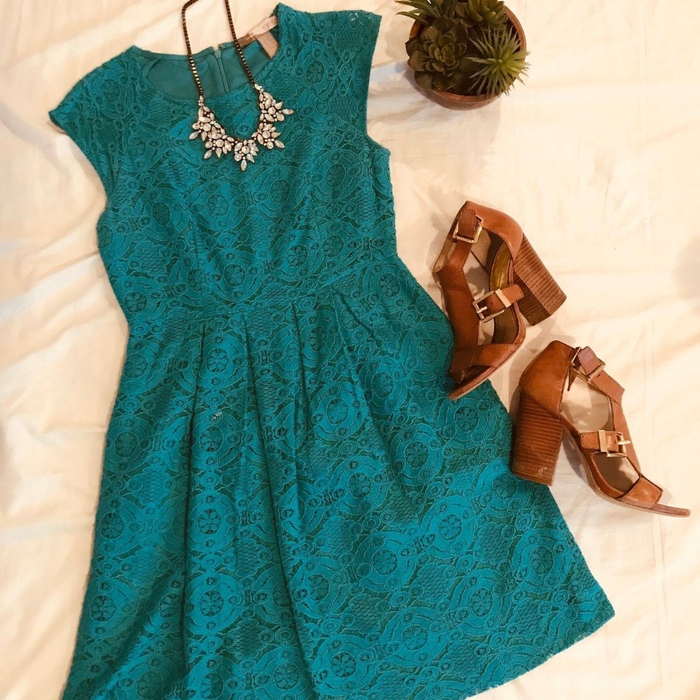 Green Lace Dress- Size XSmall